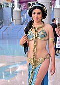 Elizabeth Oldak (aka Elizabeth Rage), as a Slave Leia?Princess Jasmine mashup, Comikaze 2015