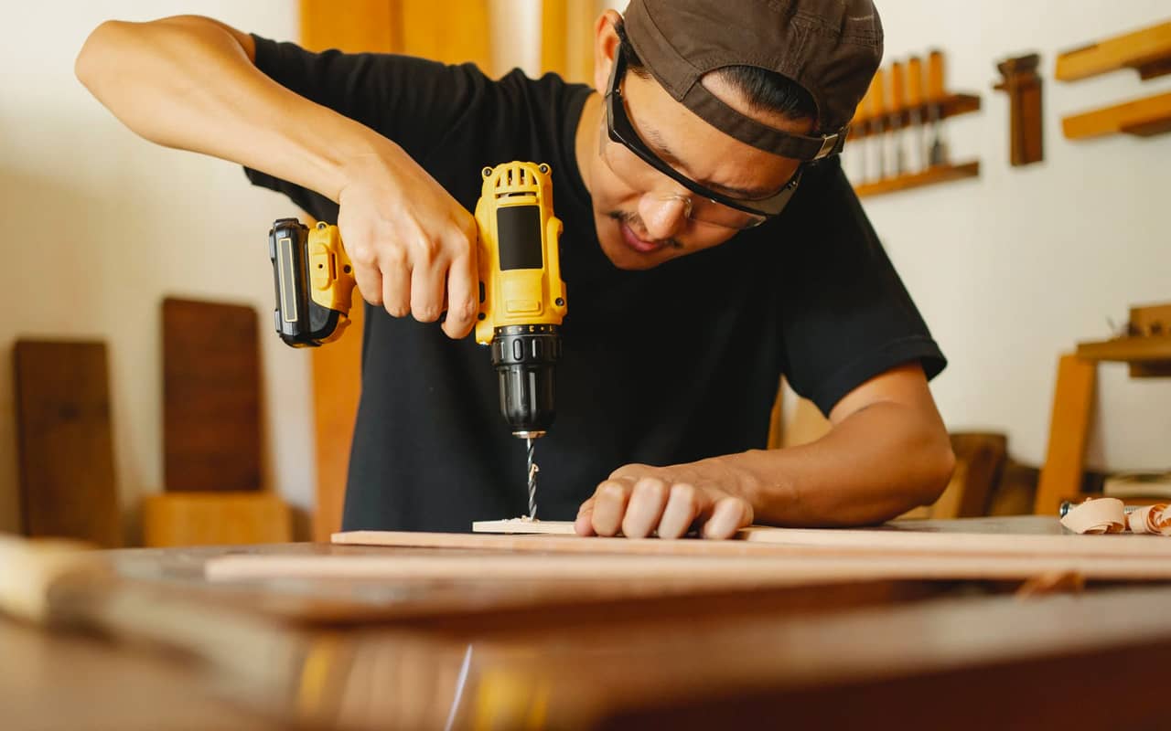 a man is repairing something