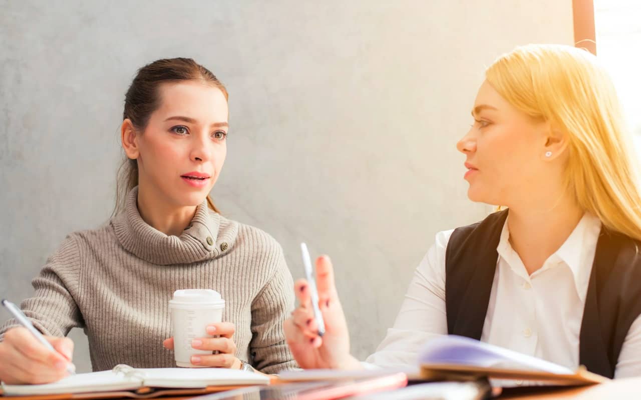 A teacher giving corrections