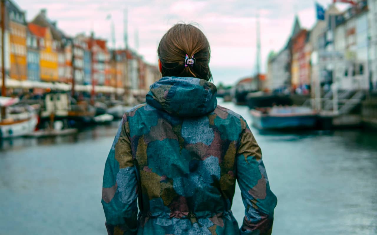 a woman is in Danmark