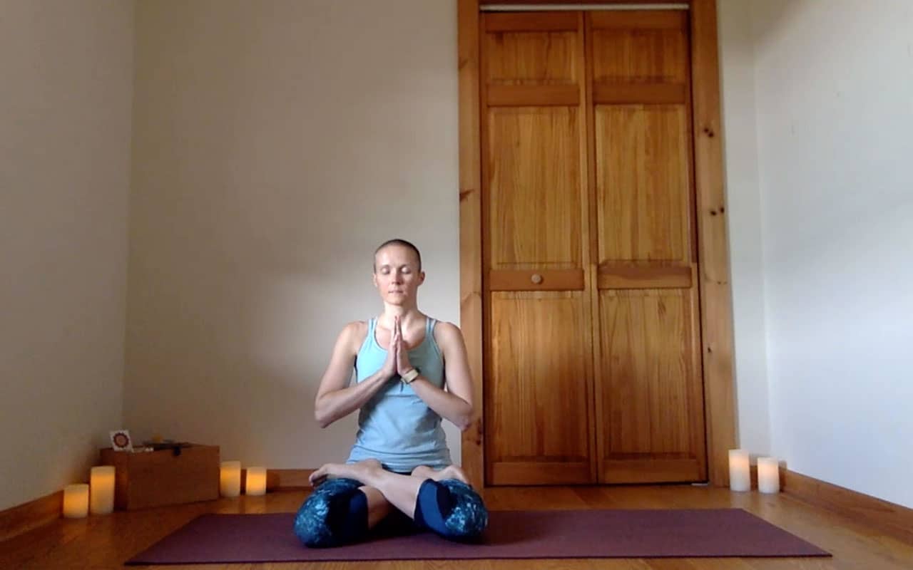 The post author demonstrates Padmasana (Lotus).