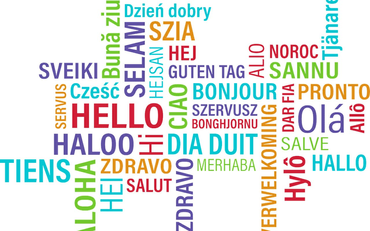 colourful different languages