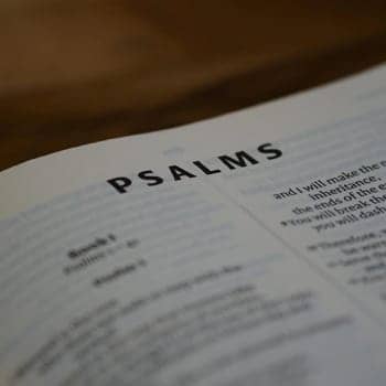 first page of the Psalms of the Bible