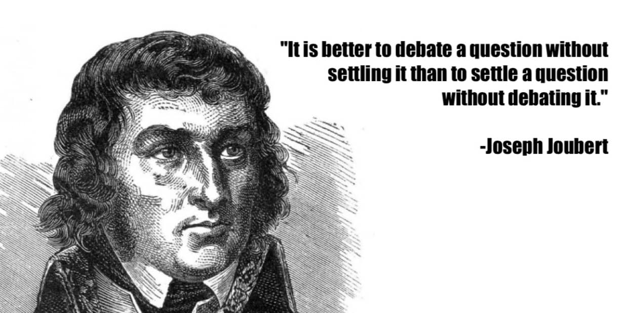 joseph joubert critical thinking quote