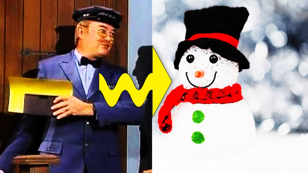 Major-System-Illustration-of-Mailman-Shoving-Envelopes-Into-A-Snowman