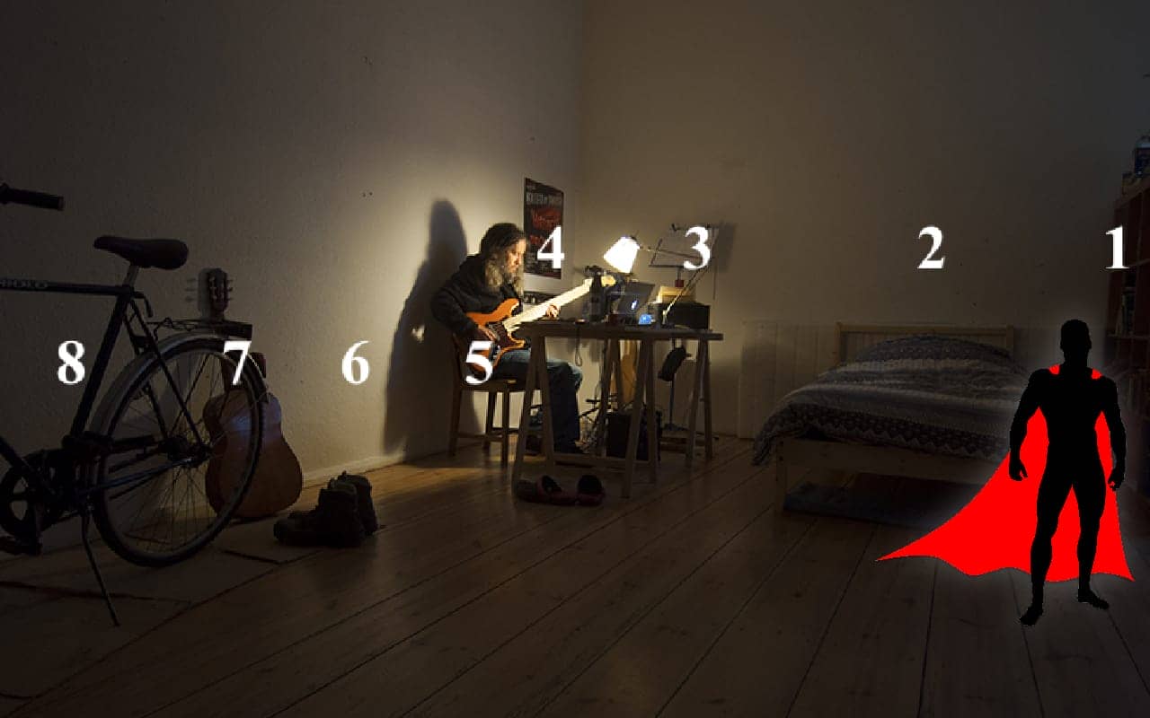 Memory Palace example for placing the word here on the first loci or station