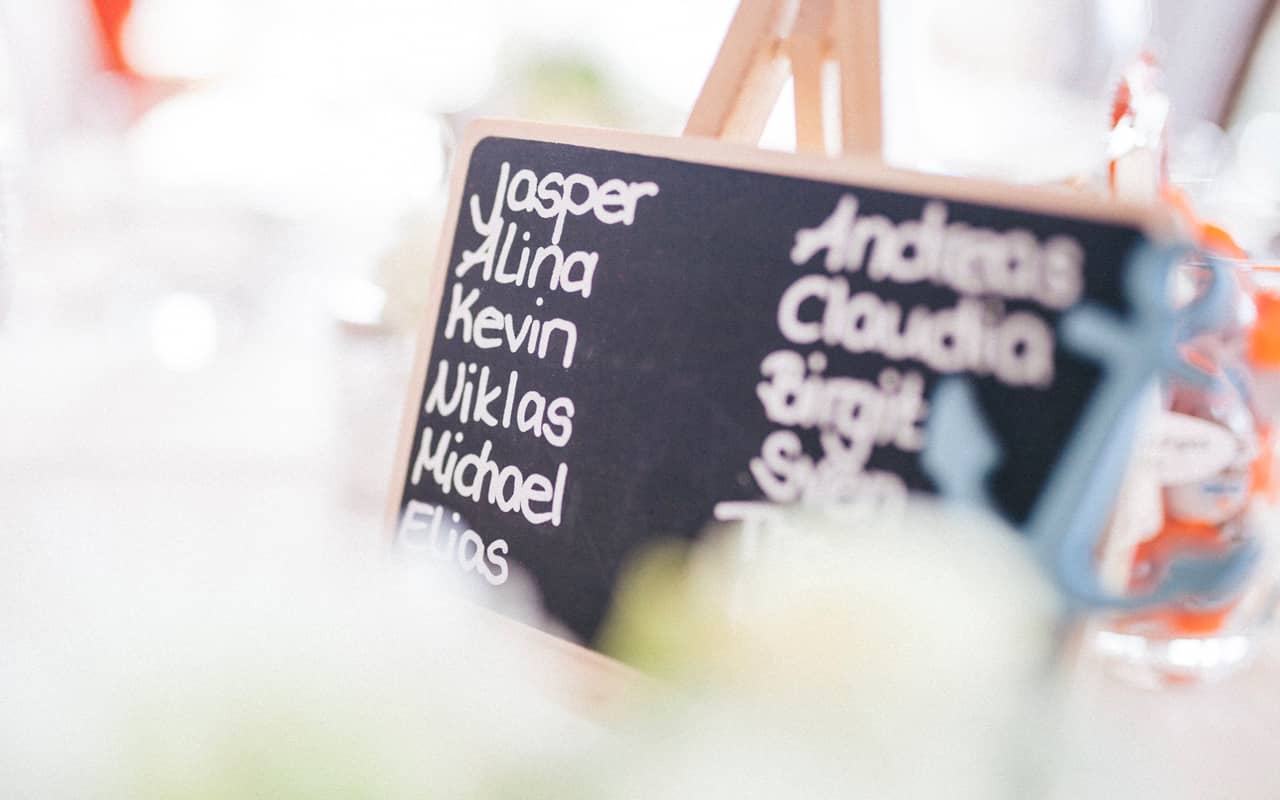 names on a blackboard