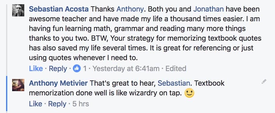 Image of a Magnetic Memory Method student explaining how this memory training has helped him learn faster