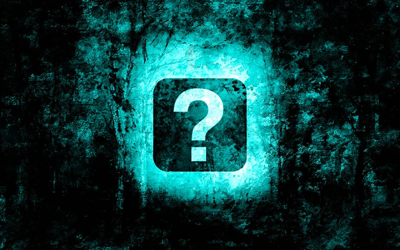 question mark with a dark background