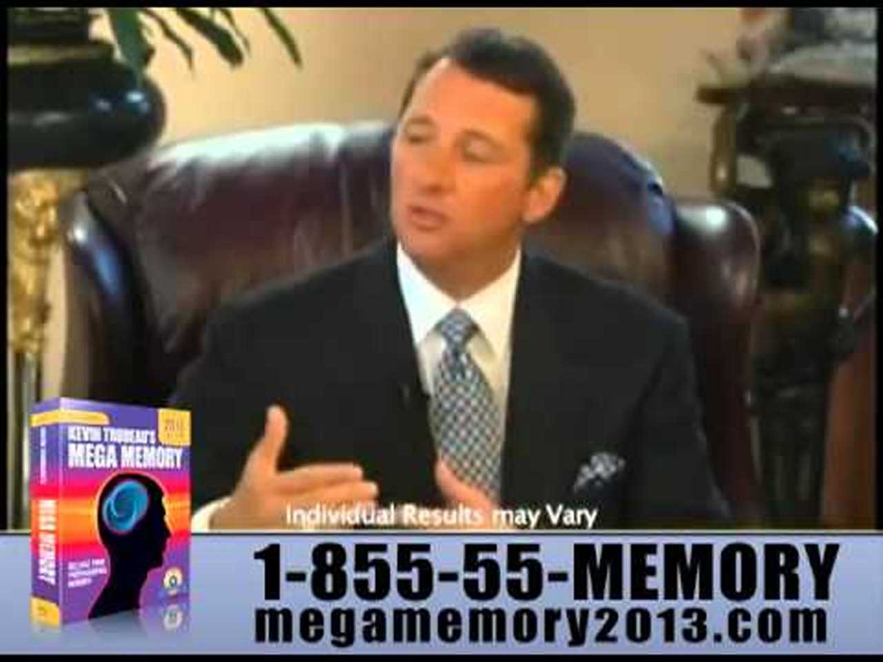 An infomercial for Kevin Trudeau's Mega Memory program.