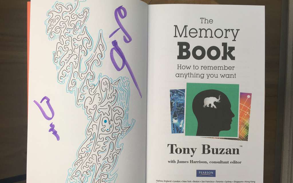 Signed copy of The Memory Book by Tony Buzan