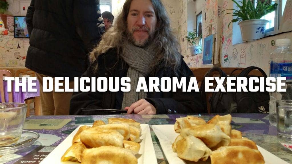 Illustration of Anthony Metivier in Beijing for The Delicious Aroma Exercise