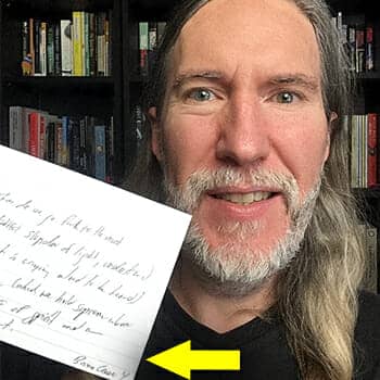 Zettelkasten feature image of Anthony Metivier with one of his Zettelkasten cards